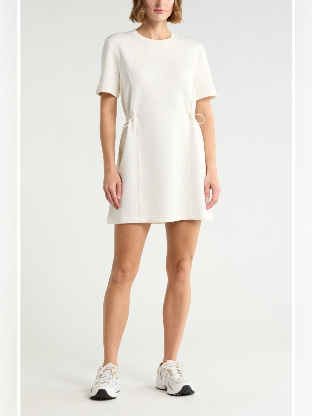 NWOT Z by ZELLA Whisper Knit Short Sleeve Dress in Beige Ivory Heather
Medium